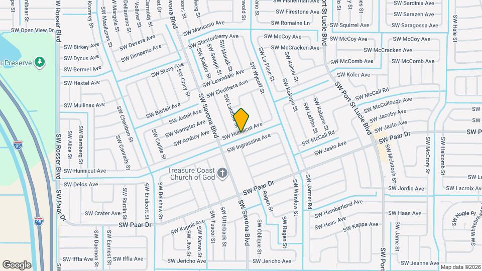 1158 SW Hunnicut Ave Map and Location Details