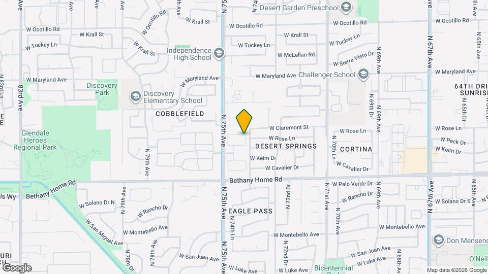 7411 W Rose Ln Map and Location Details