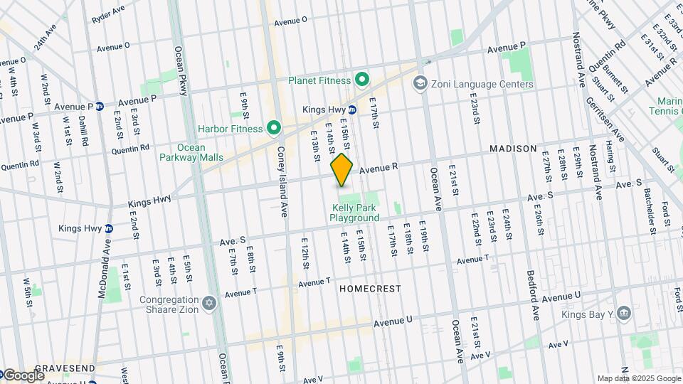 1829 E 14th St Map and Location Details