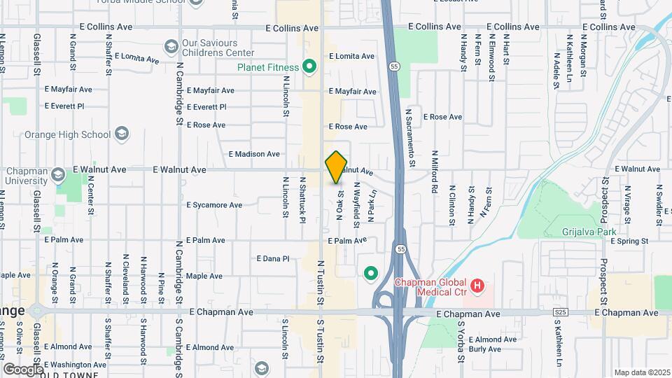 434 N Oak St Map and Location Details