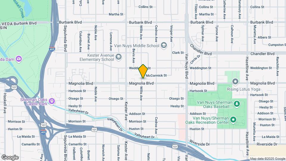 14757 Magnolia Blvd Mapa y Detalles de la Ubicación