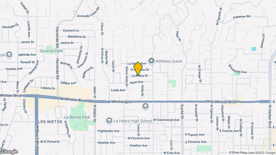 630 La Presa Dr Map and Location Details