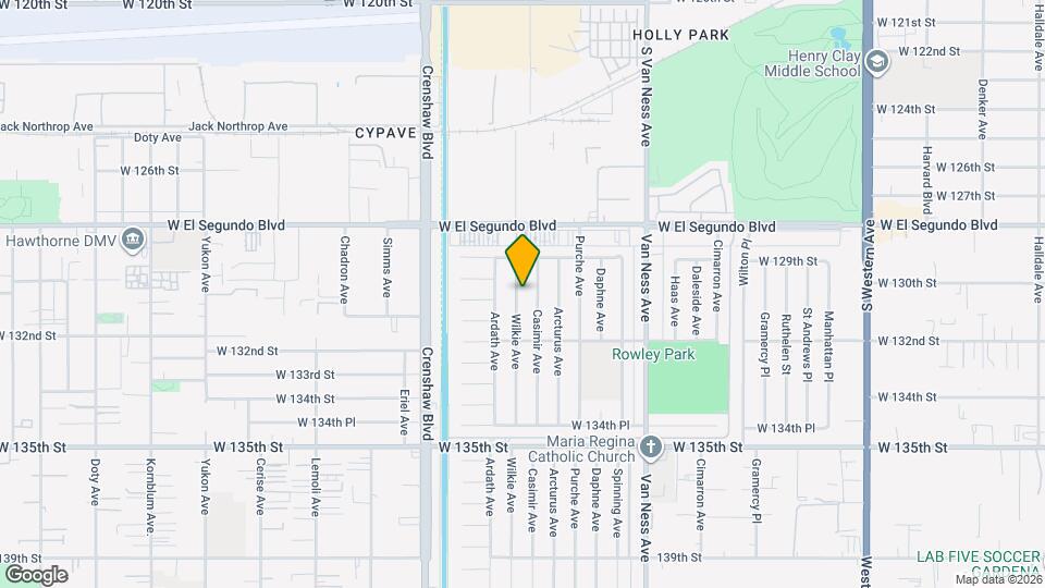 13016 Wilkie Ave Mapa y Detalles de la Ubicación