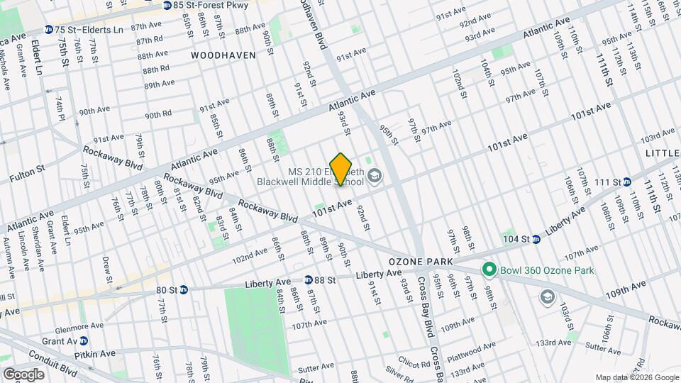 97-41 91st St, Unit #2 Map and Location Details