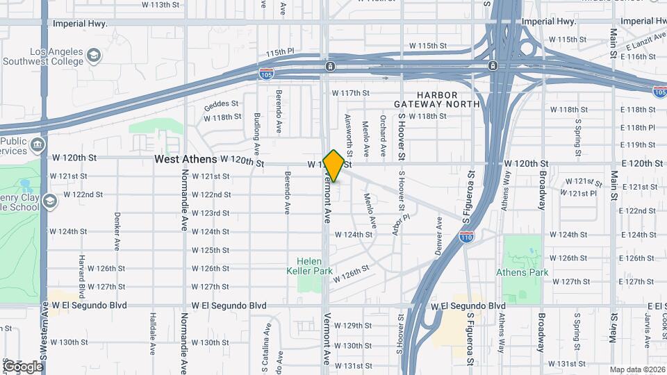 12036 S Vermont Ave Map and Location Details