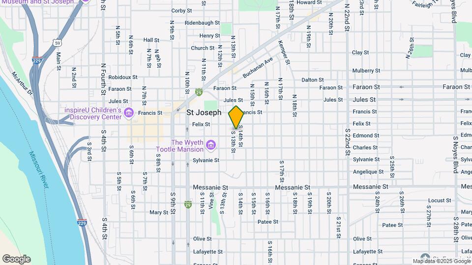 115 S 13th St Mapa y Detalles de la Ubicación