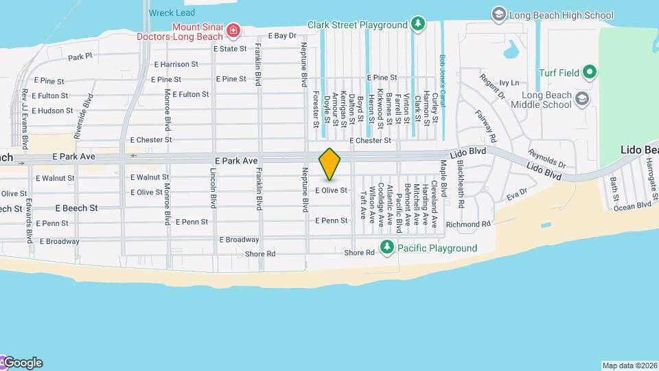 641 E Olive St Map and Location Details