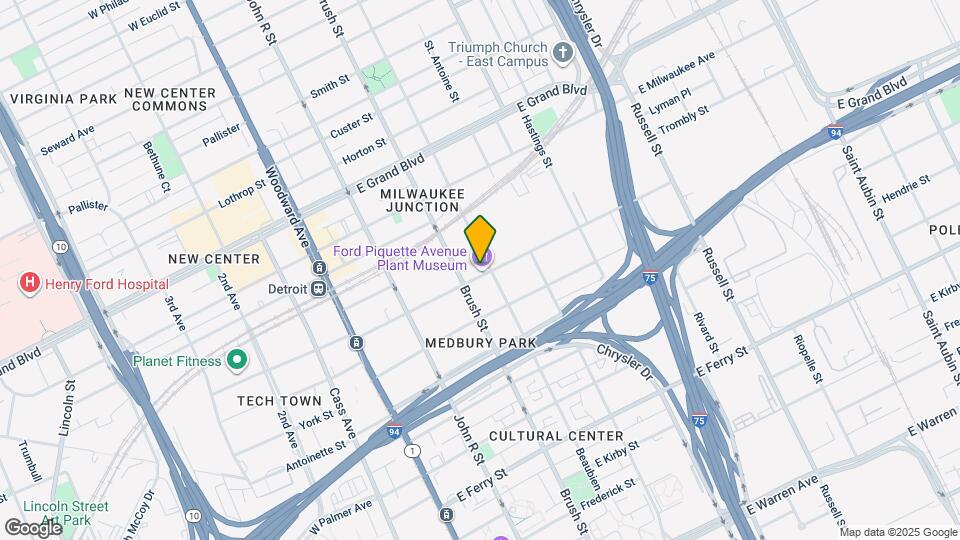 411 Piquette Ave Map and Location Details