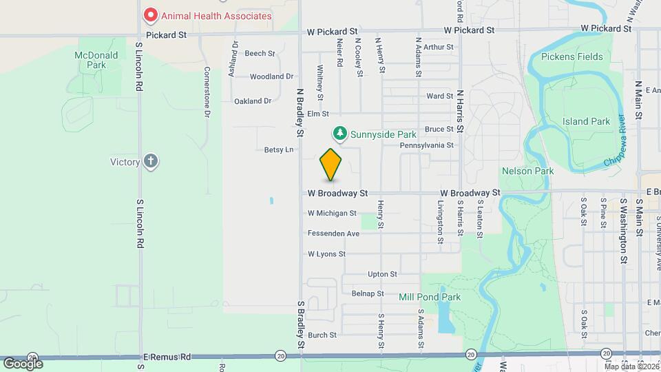 1606 W Broadway St Map and Location Details