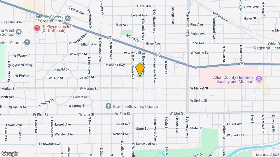 1411 W High St Map and Location Details