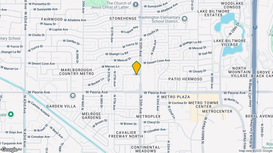 3509 W Sahuaro Dr Map and Location Details
