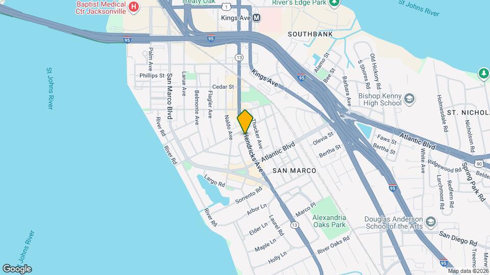 1824 Hendricks Ave Mapa y Detalles de la Ubicación