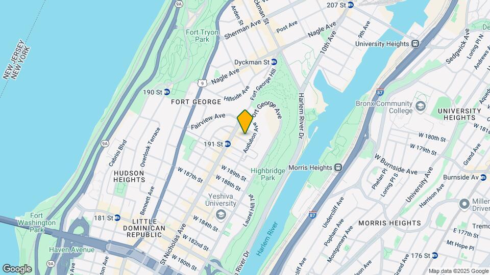 565 W 192nd St Mapa y Detalles de la Ubicación