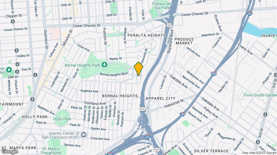 661 Peralta Ave Map and Location Details