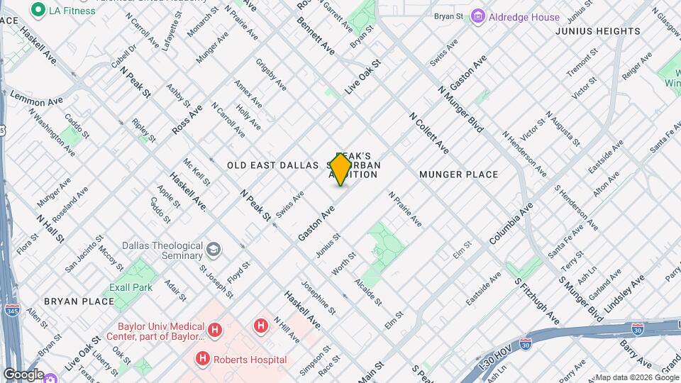 4615 Gaston Ave Map and Location Details