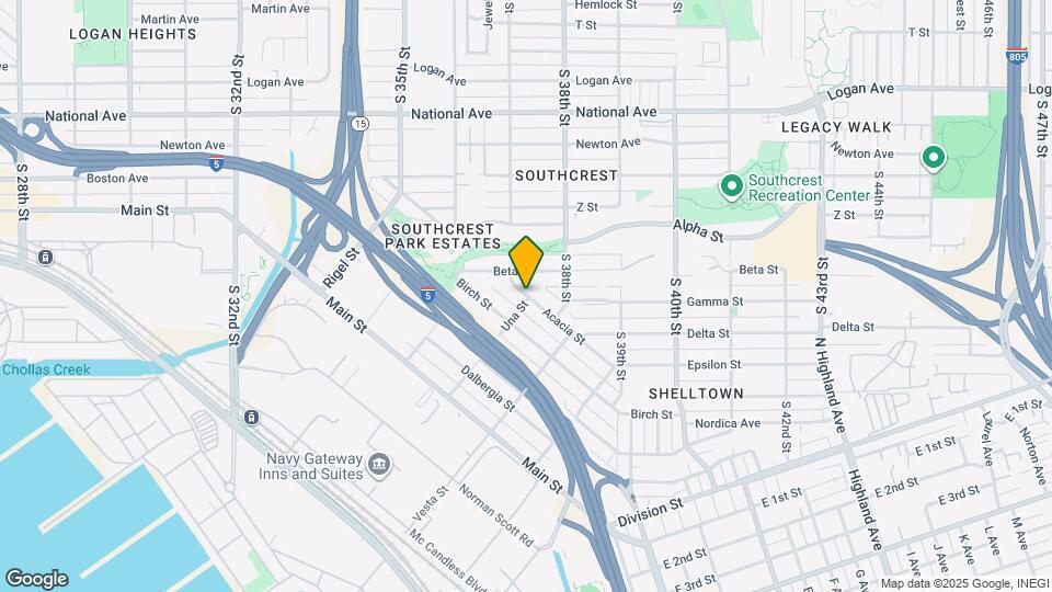 3724 Acacia St Map and Location Details