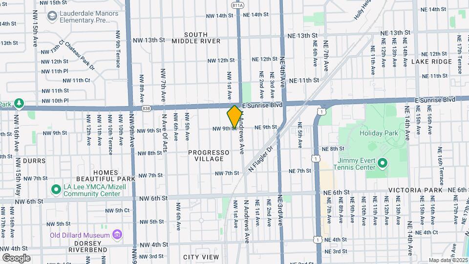842 NW 1st Ave Map and Location Details