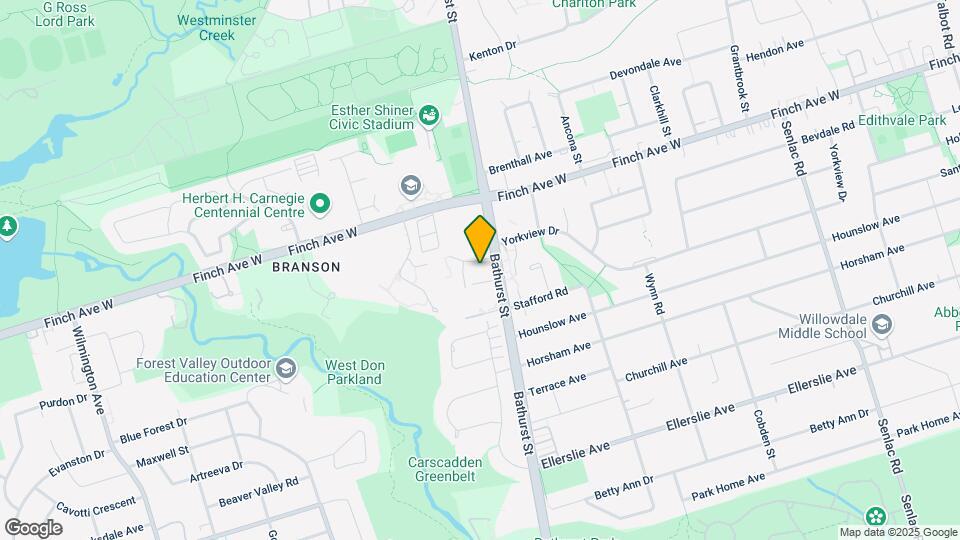4866 Bathurst Street Apartments Map and Location Details