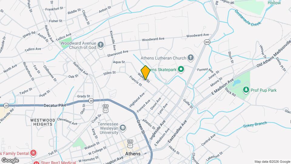 422 Walker St Map and Location Details