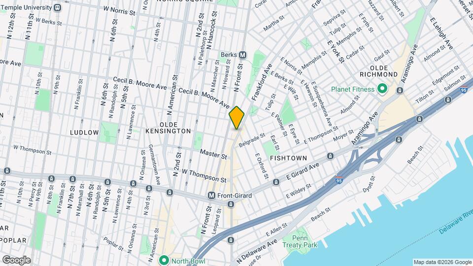 1512-1518 Frankford Ave Mapa y Detalles de la Ubicación