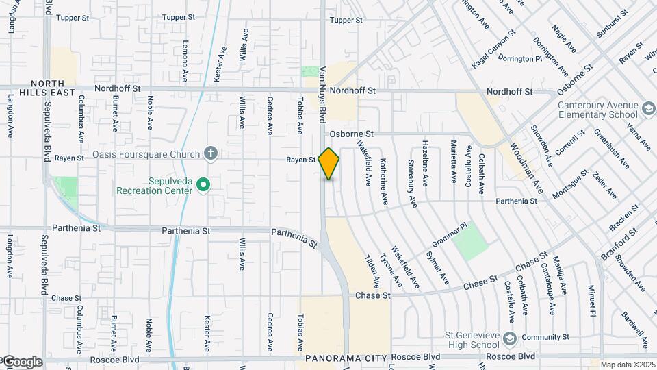 8814 Van Nuys Blvd Mapa y Detalles de la Ubicación