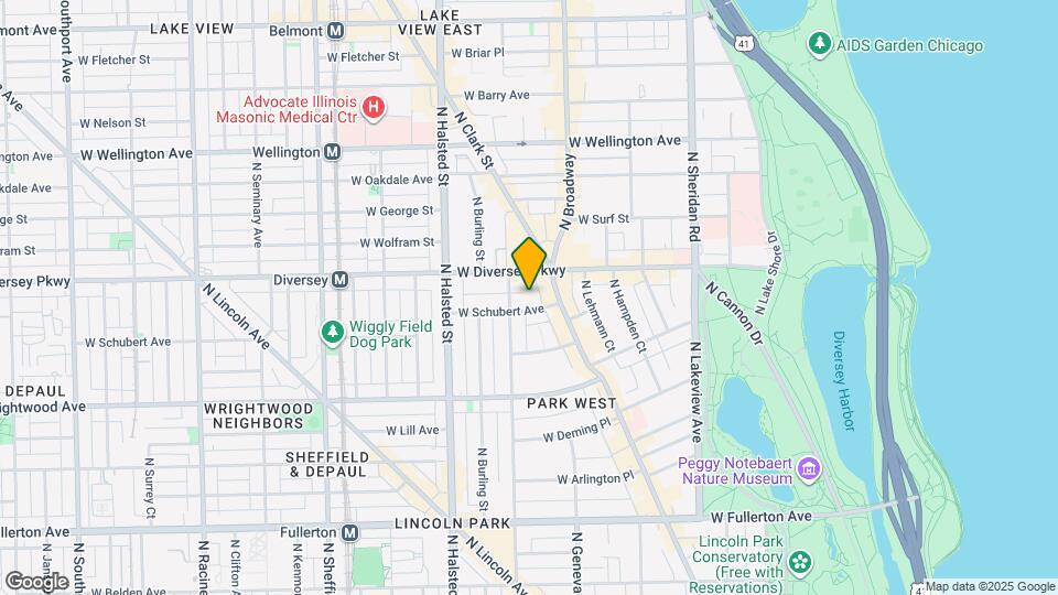 628 W Schubert Ave Map and Location Details