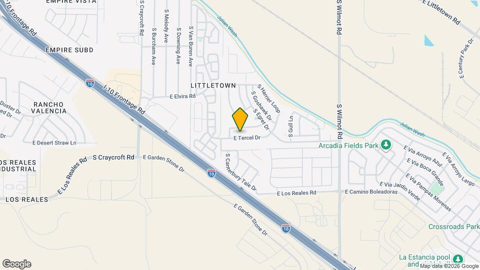 5895 E Tercel Dr Mapa y Detalles de la Ubicación