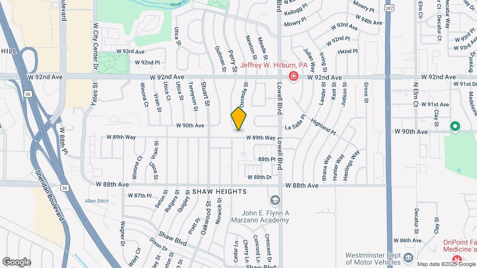 3923-3943 W 89th Way Mapa y Detalles de la Ubicación