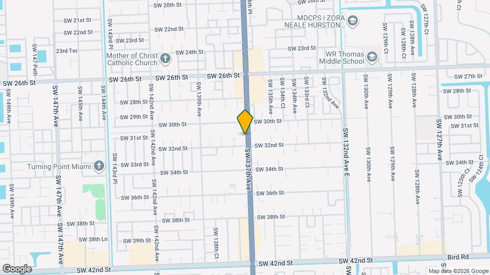 13702 SW 31st St Map and Location Details