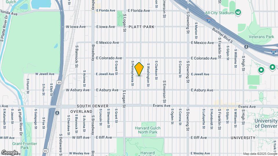 1915 S Pearl St Map and Location Details