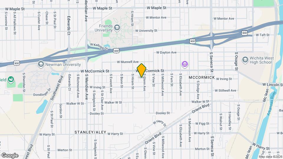 1029 S Glenn St Map and Location Details