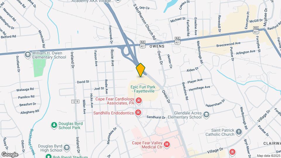 Furnished Studio-Fayetteville - West Map and Location Details