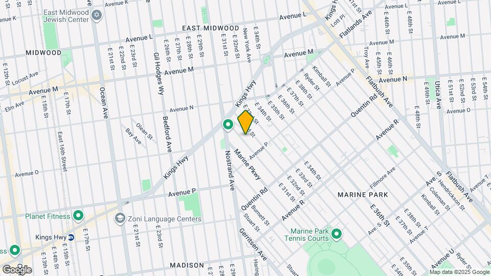 1535 E 31st St Map and Location Details