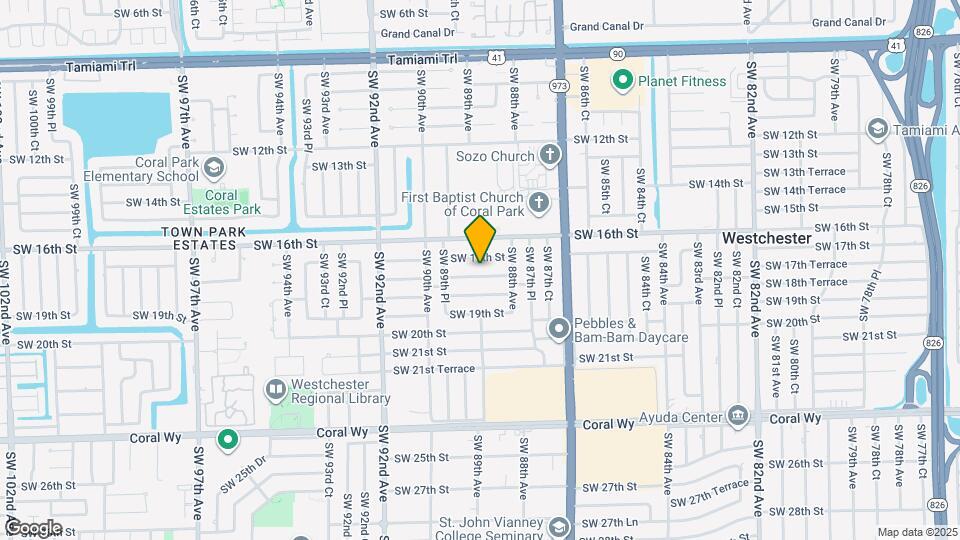 8855 SW 17th Terrace Map and Location Details