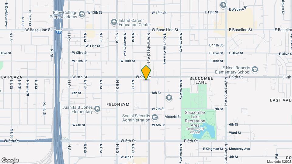 864 N Arrowhead Ave Map and Location Details