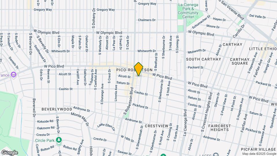Pico Wooster Senior Housing Mapa y Detalles de la Ubicación