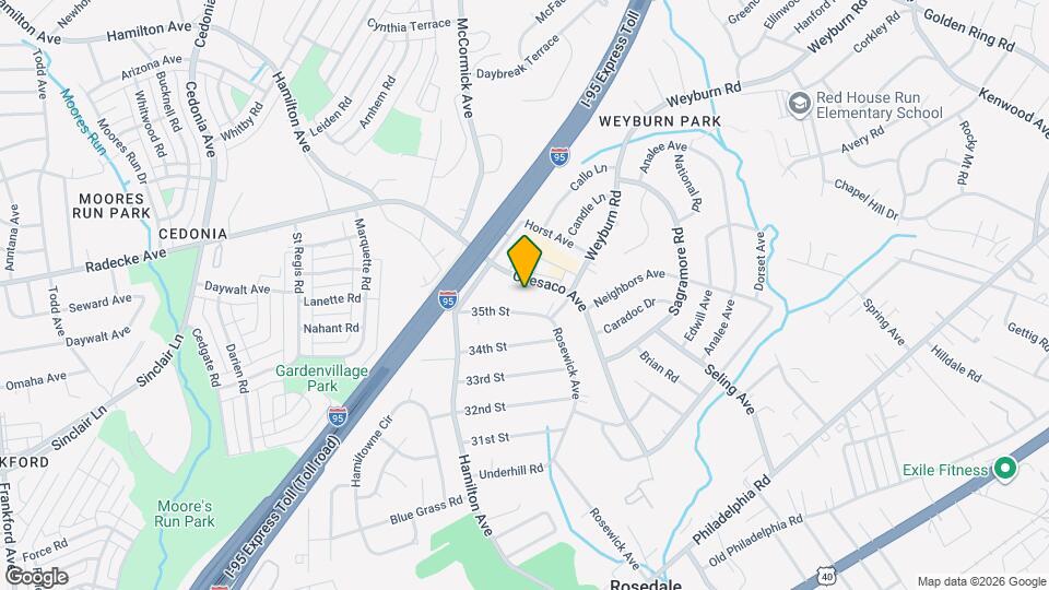 1732 Chesaco Ave Map and Location Details