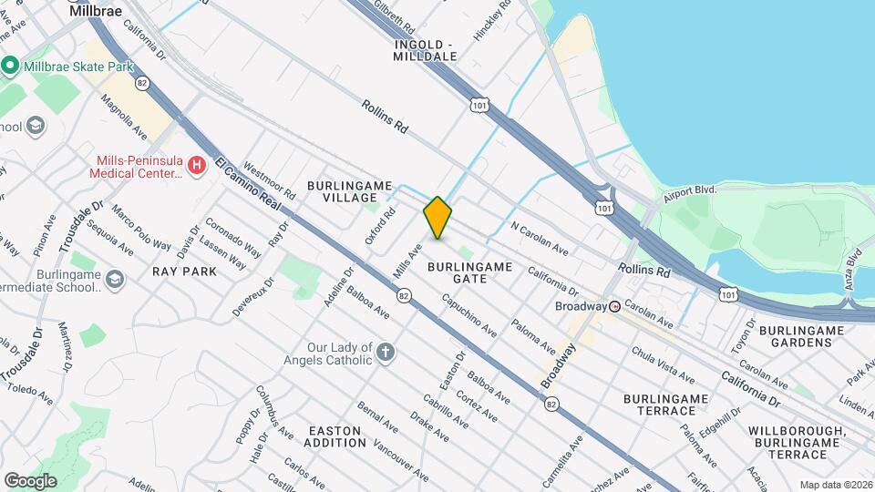 1447 Laguna Ave Map and Location Details