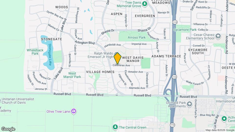 2210 Calaveras Ave Map and Location Details