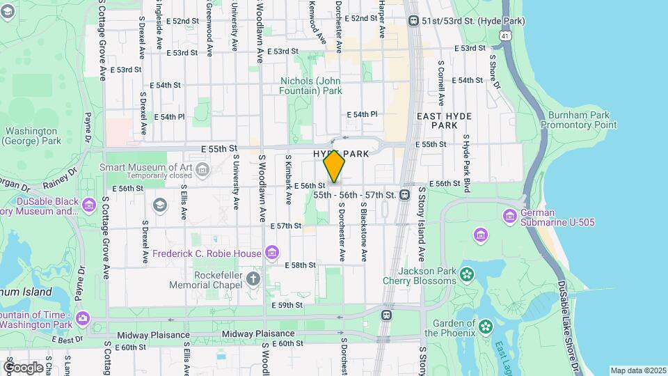 5600 S Dorchester Ave Map and Location Details