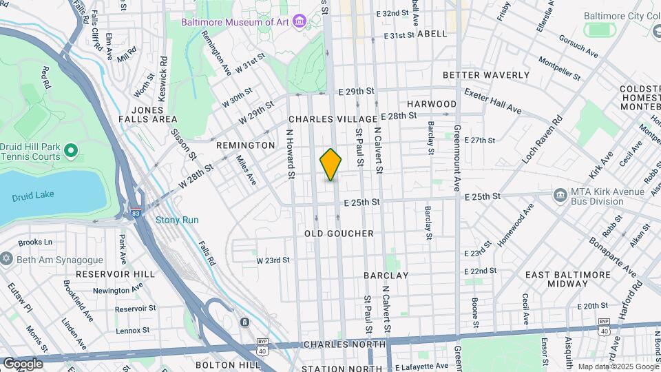 2516 N Charles St Mapa y Detalles de la Ubicación