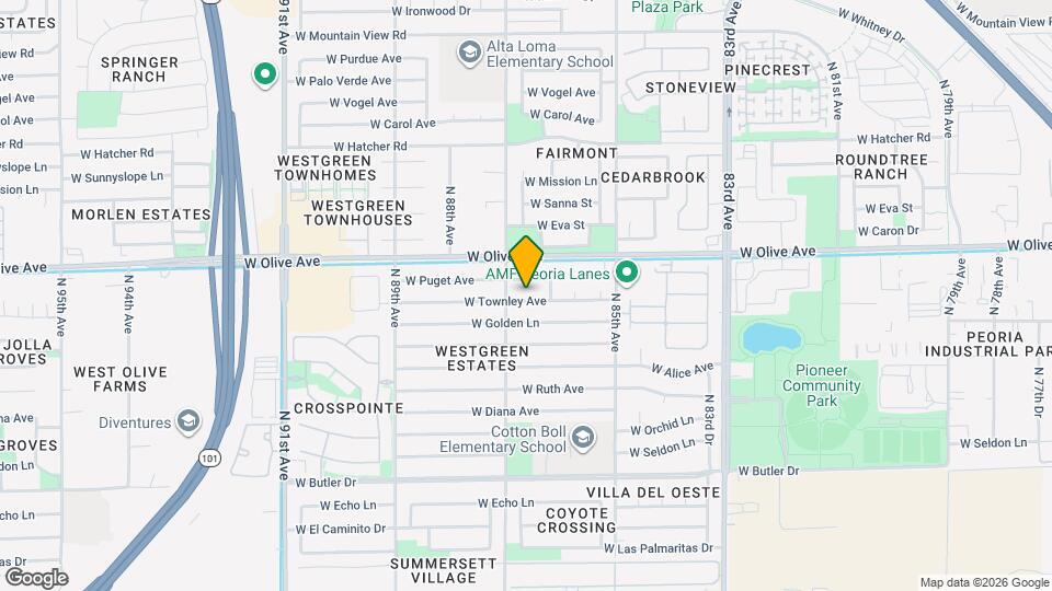 8632 W Townley Ave Map and Location Details