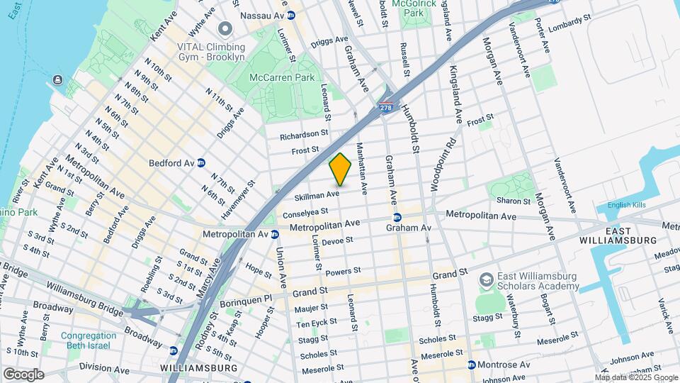 330 Leonard St Map and Location Details