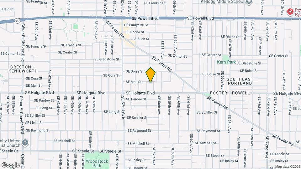 5616 SE Mall St Map and Location Details