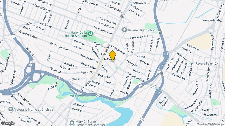 61 Winthrop Ave, Unit Room for Rent - Revere MA Map and Location Details