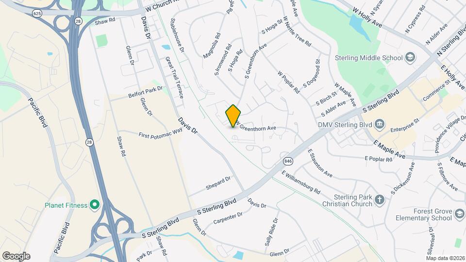 1043 Warwick Ct Map and Location Details