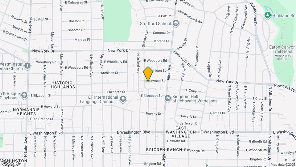 1710 Oakwood St, Unit Guesthouse Mapa y Detalles de la Ubicación