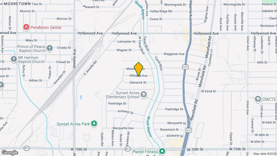 2943 Hillcrest Ave Map and Location Details