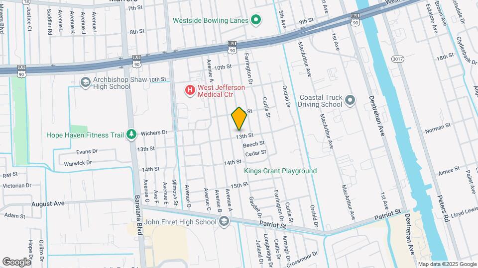 1240 Gaudet Dr Map and Location Details