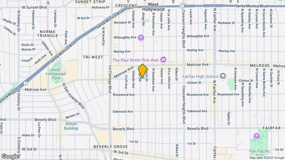 560 N Kings Rd Map and Location Details